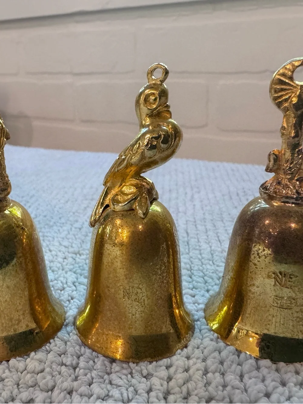 Reed and Barton New England Society Gold Plated Christmas Bells